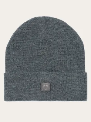 Dobbeltlags uld hue - Dark Grey Melange
