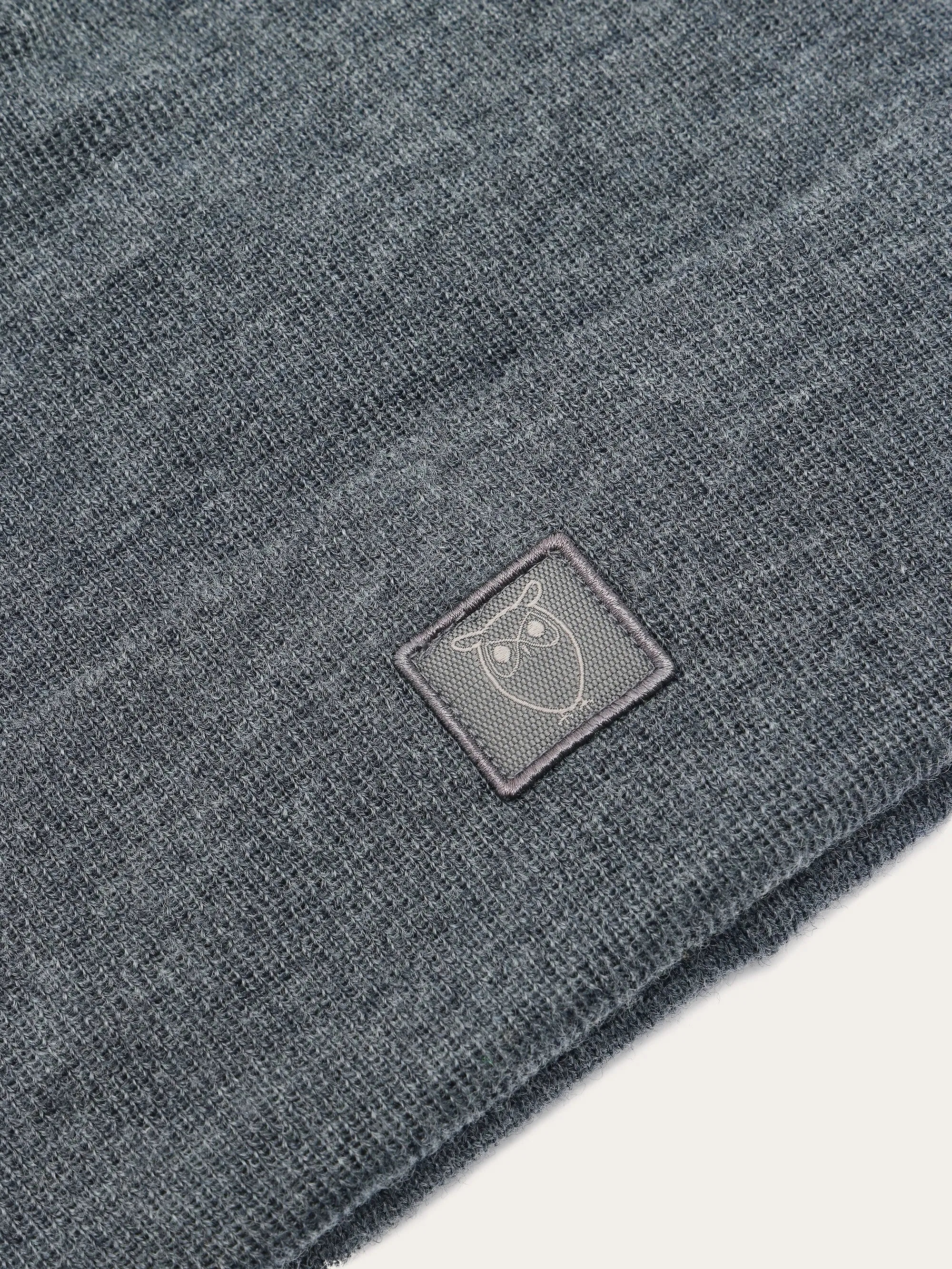 Dobbeltlags uld hue - Dark Grey Melange