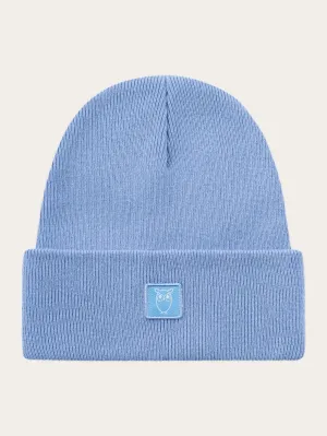 Dobbeltlags uld hue - Dusty Blue Melange
