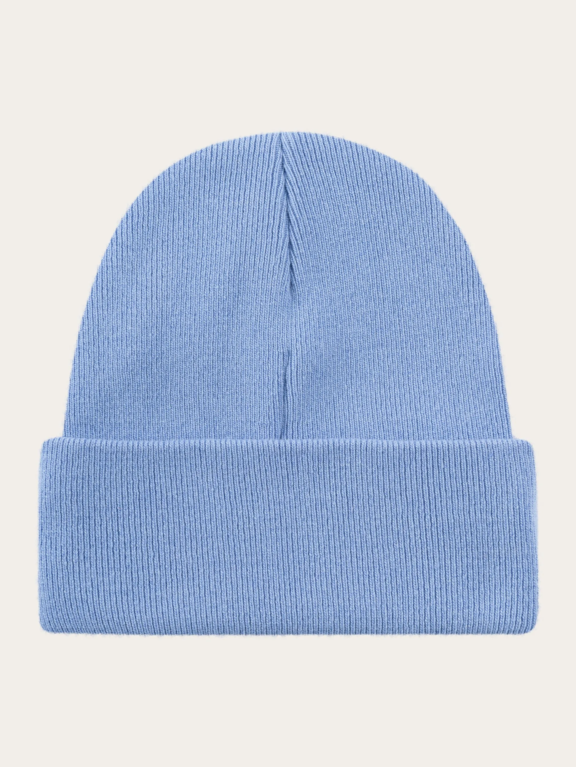 Dobbeltlags uld hue - Dusty Blue Melange