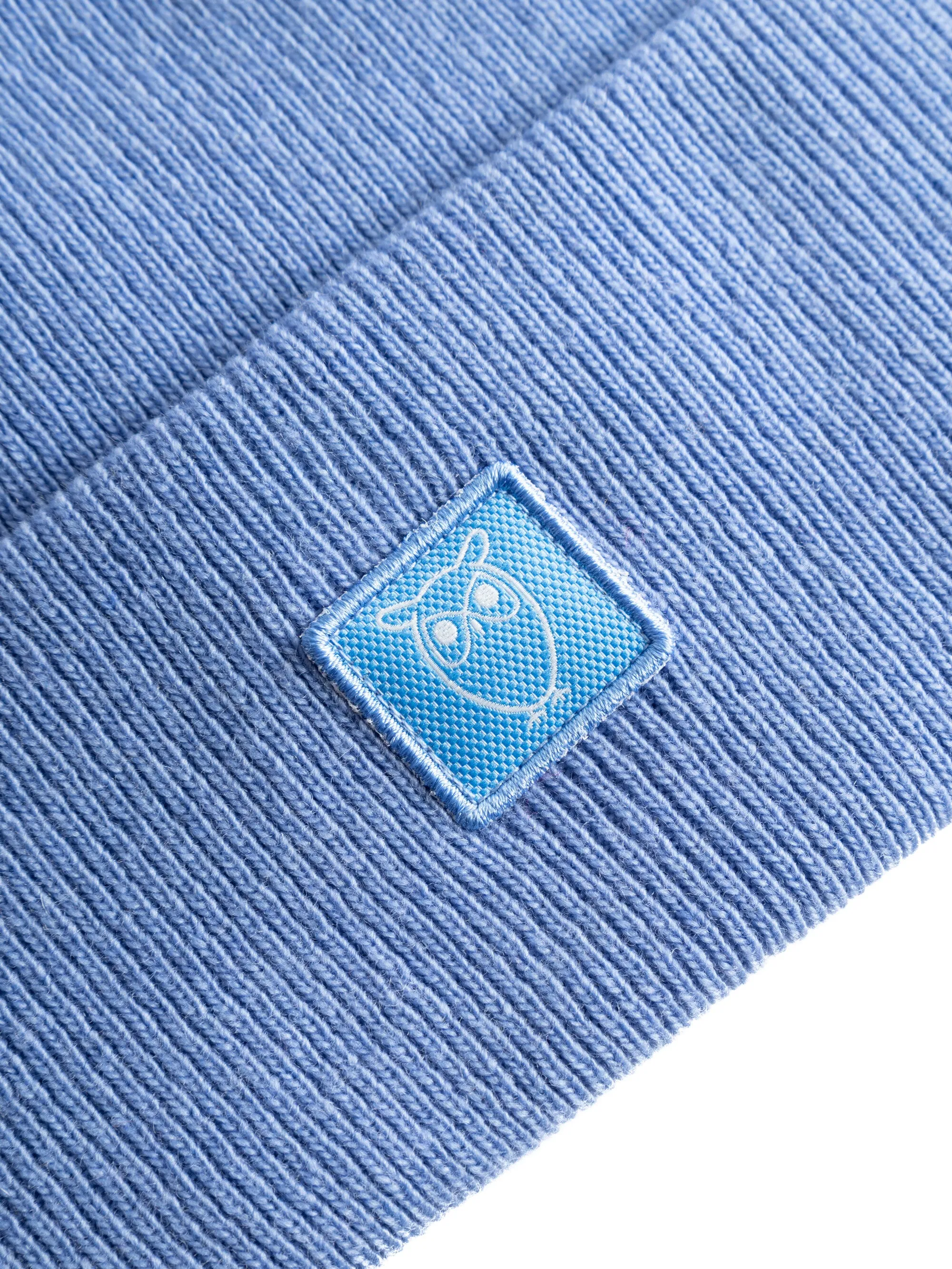Dobbeltlags uld hue - Dusty Blue Melange