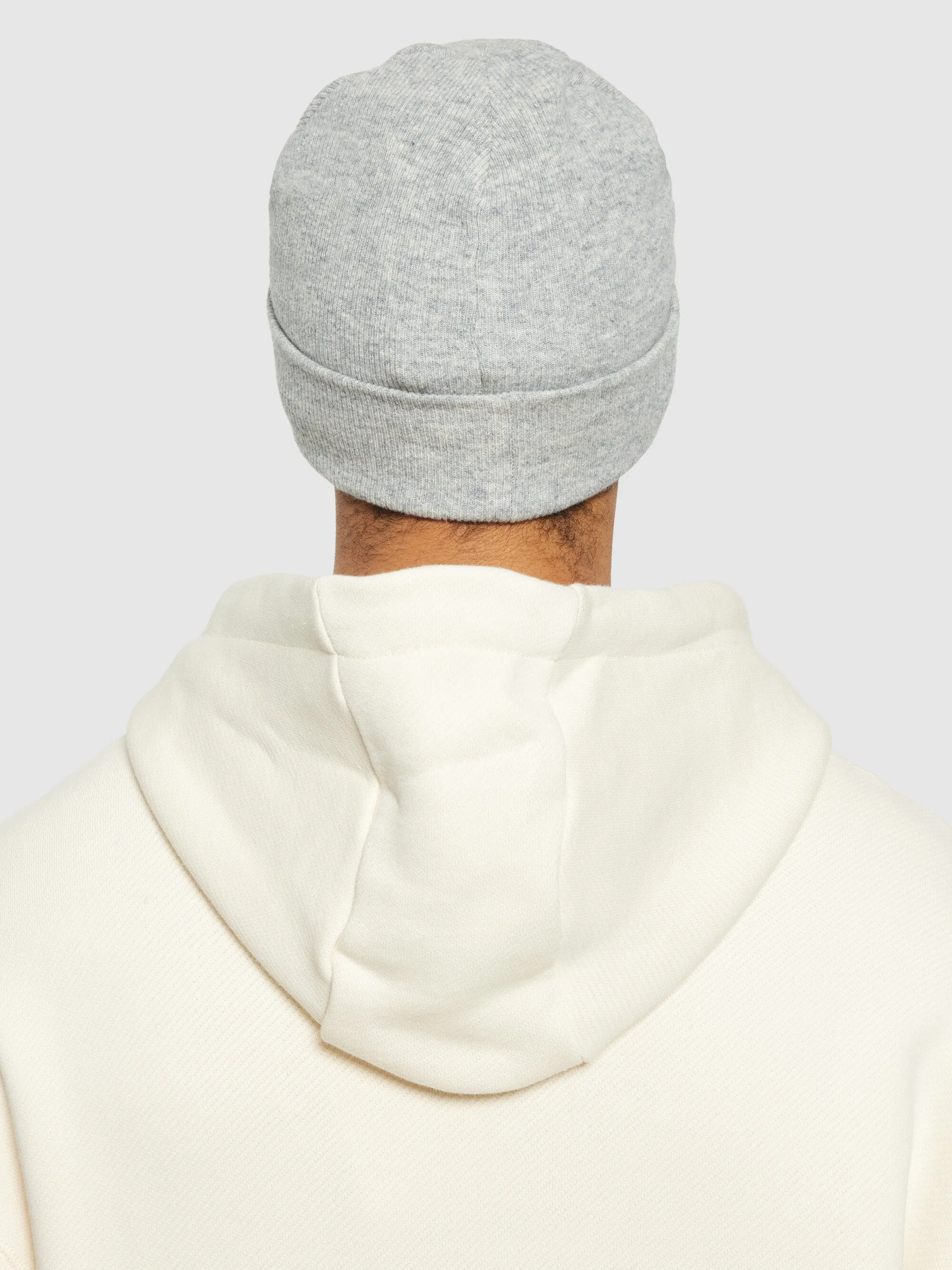 Dobbeltlags uld hue - Grey Melange