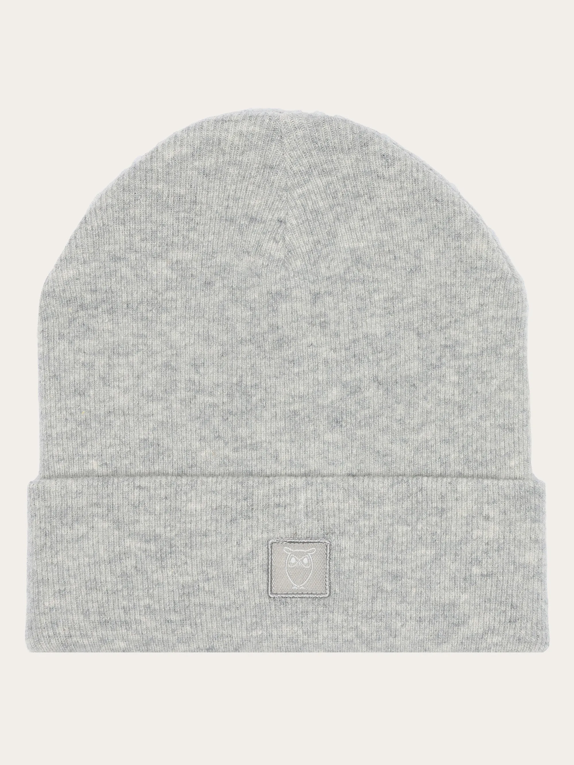 Dobbeltlags uld hue - Grey Melange