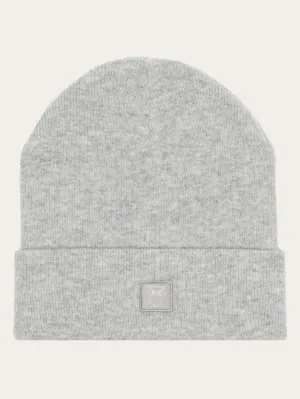 Dobbeltlags uld hue - Grey Melange