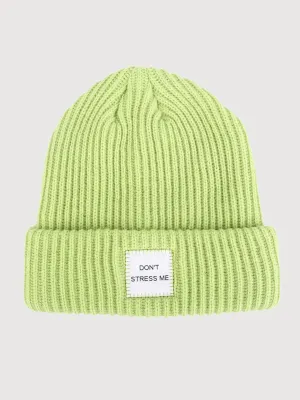 Dont Stress Me Green Beanie | Verb To Do