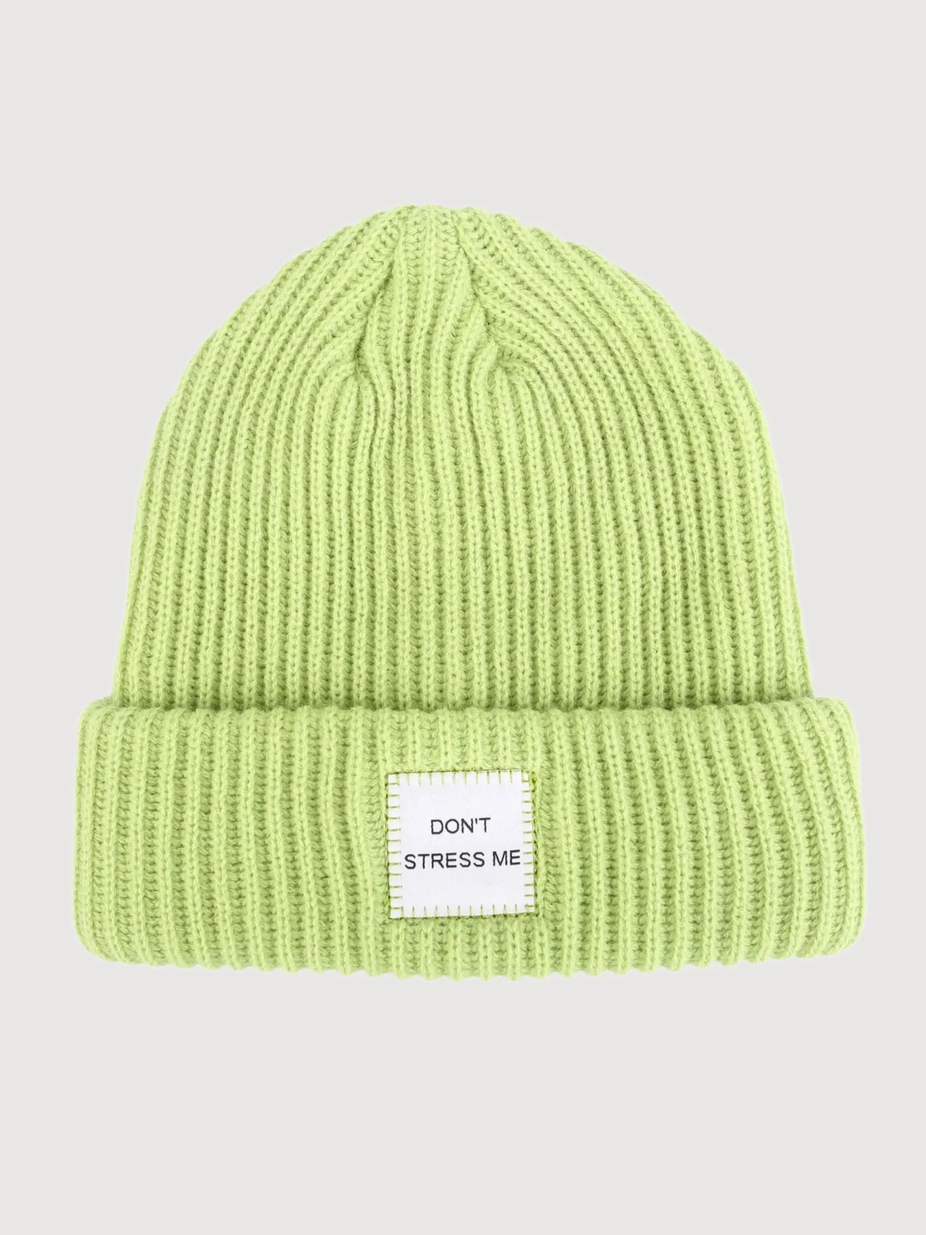 Dont Stress Me Green Beanie | Verb To Do