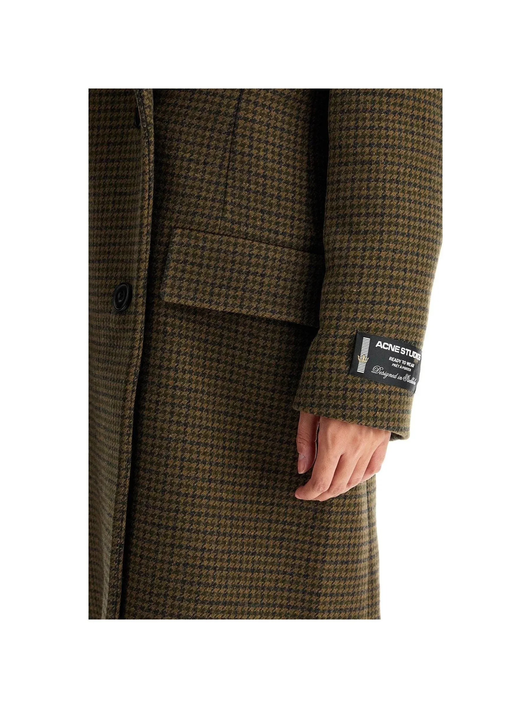 Double-Breasted Hound Tweed Overcoat