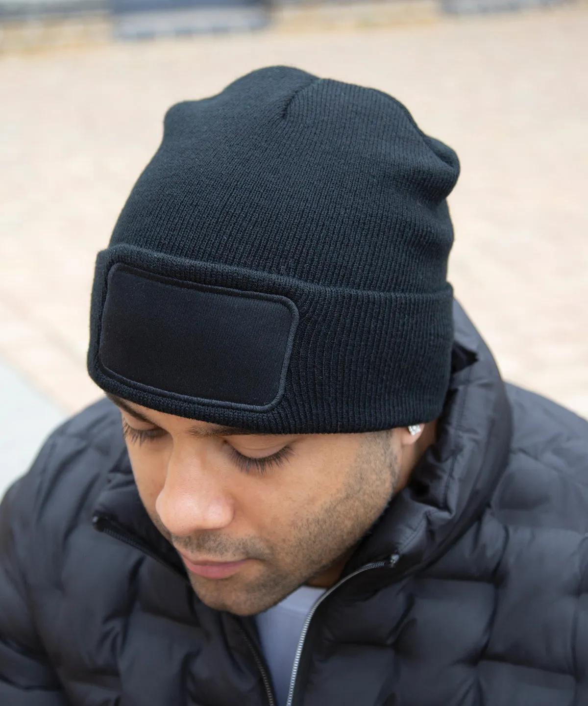 Double-knit Thinsulate printers beanie | Black