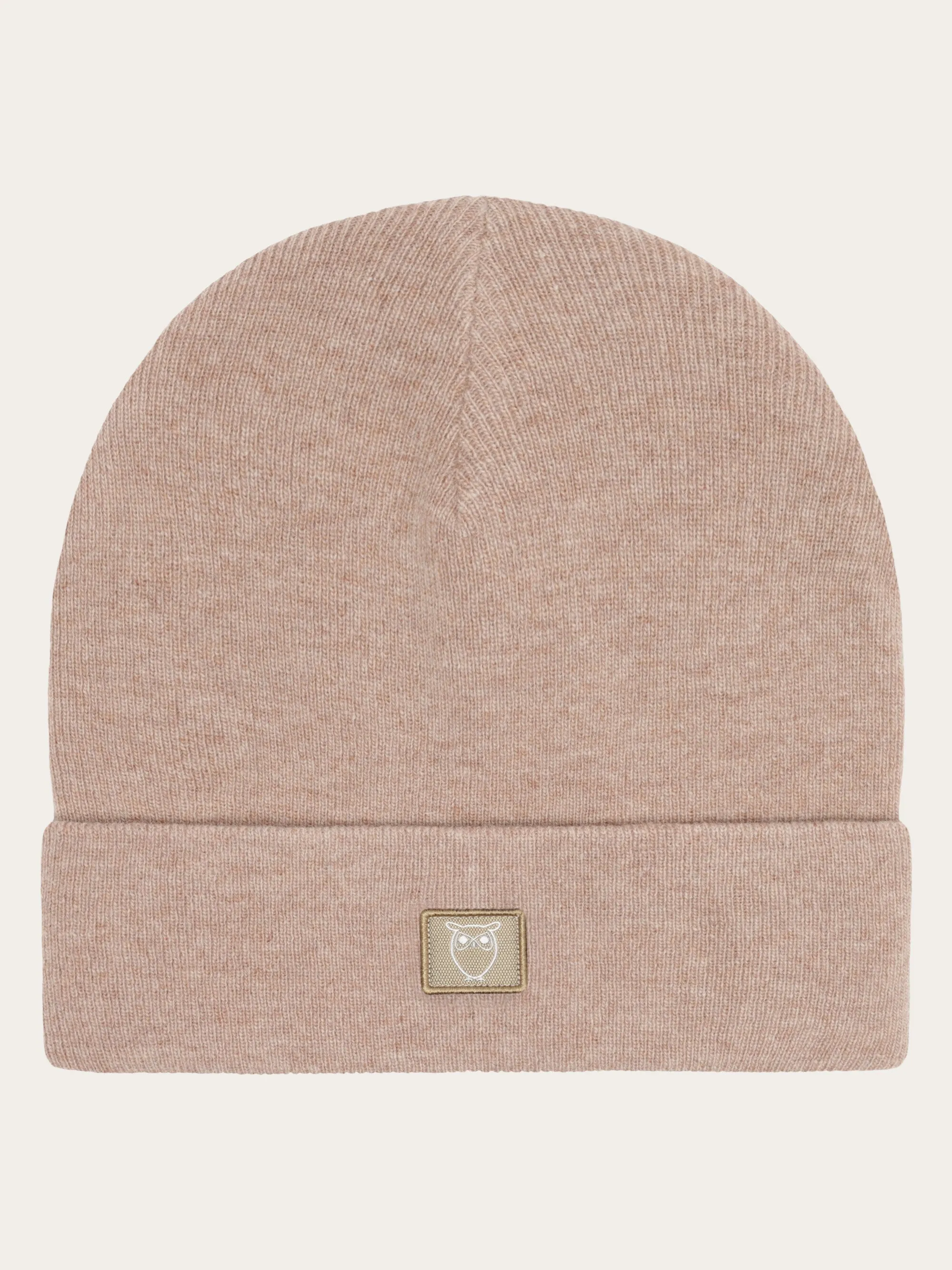 Double layer wool beanie - Kelp melange