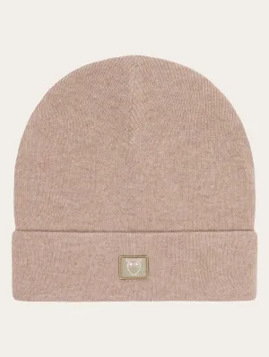Double layer wool beanie - Kelp melange