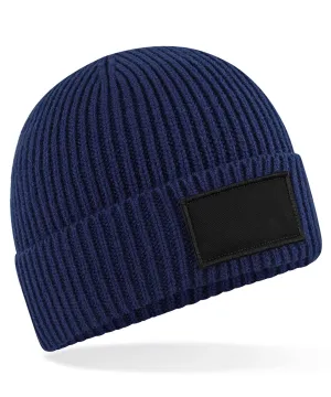 Fashion patch beanie | Oxford Navy/Black