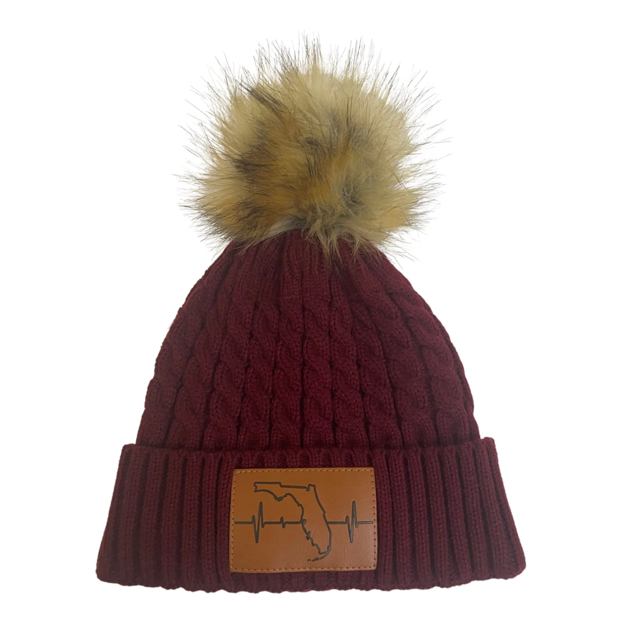 Florida Beanie | Pom | Maroon
