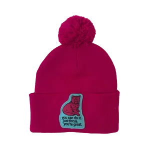 Focus Cat Winter Hat - Fuchsia