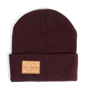 Fold Cuffed Beanie- Maroon