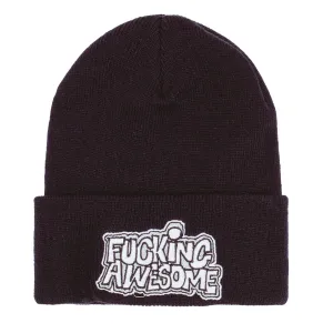 Fucking Awesome - PBS Logo Cuff Beanie Black