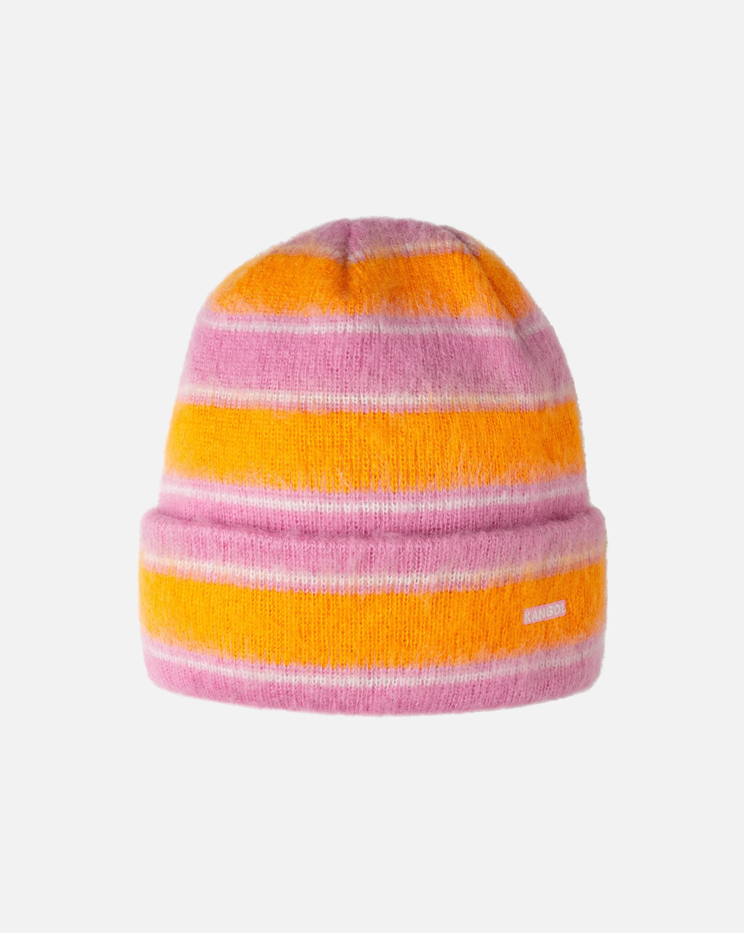 Fuzzy Stripe Beanie