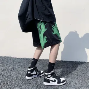GbolsosPR Men's Casual Oversize Shorts 2021 Fashion Printed Hip Hop Shorts Korean Streetwear Male Shorts