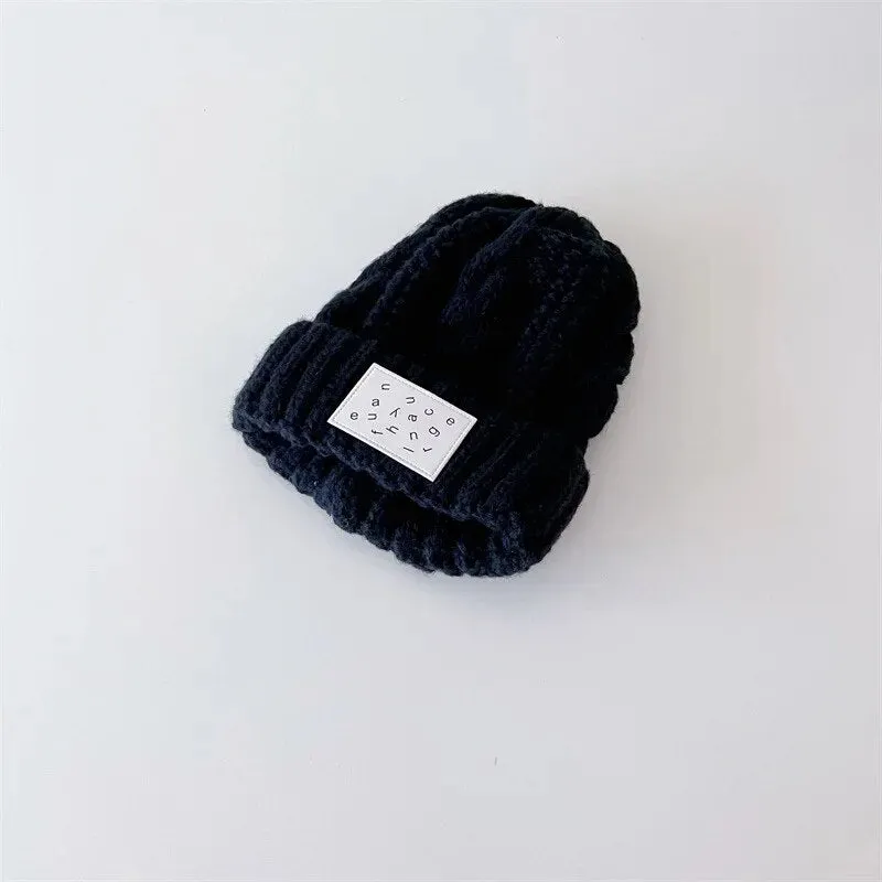 Geometrical Patch Knit Beanie