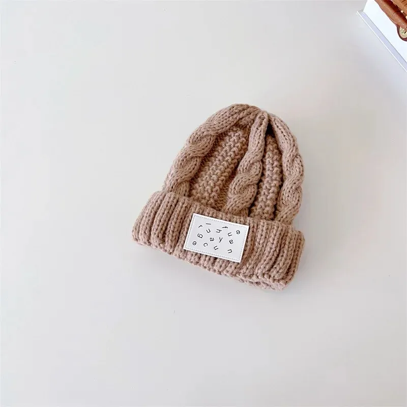 Geometrical Patch Knit Beanie