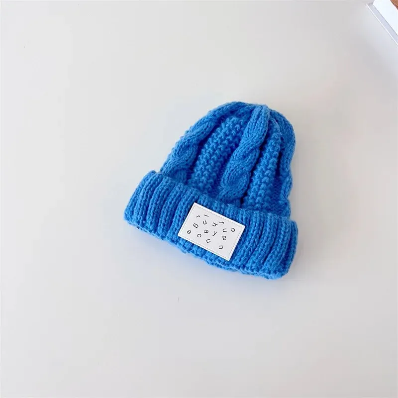 Geometrical Patch Knit Beanie