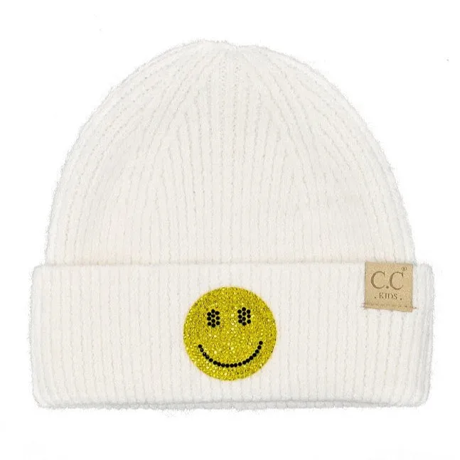 Girls Cream Beanie