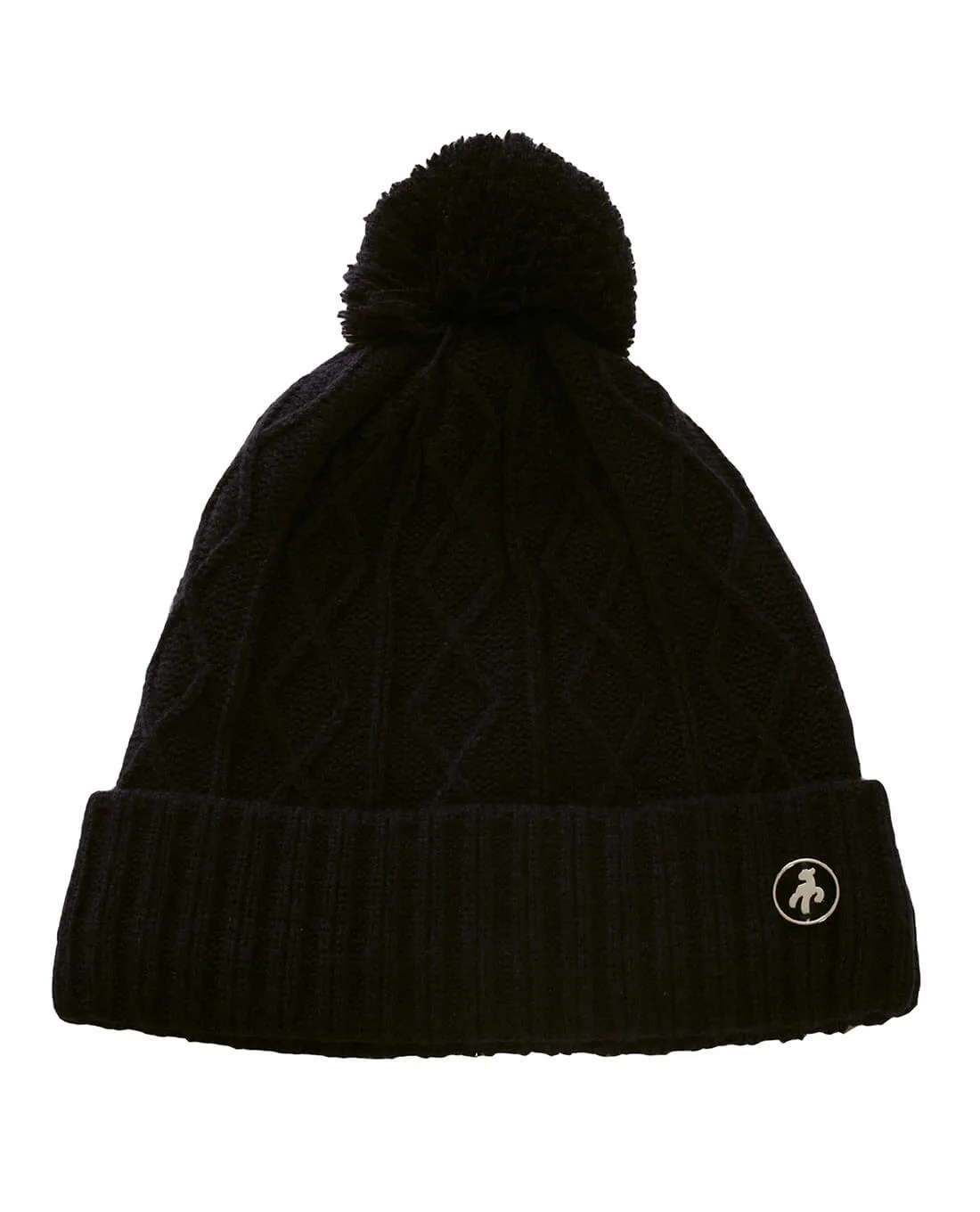 GREEN LAMB Imogen Fleece Lined Cable Beanie Black