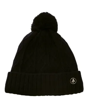 GREEN LAMB Imogen Fleece Lined Cable Beanie Black