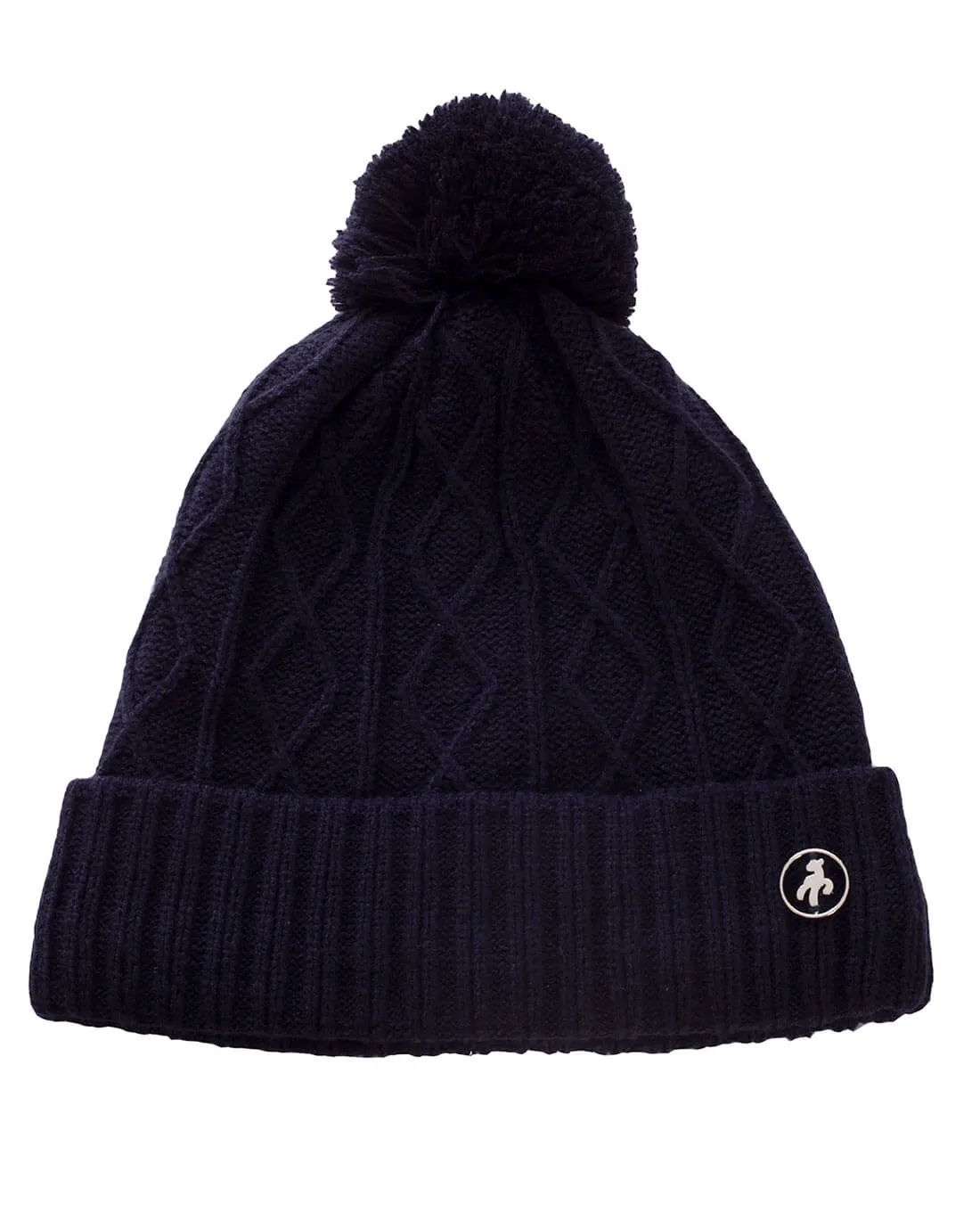 GREEN LAMB Imogen Fleece Lined Cable Beanie Navy