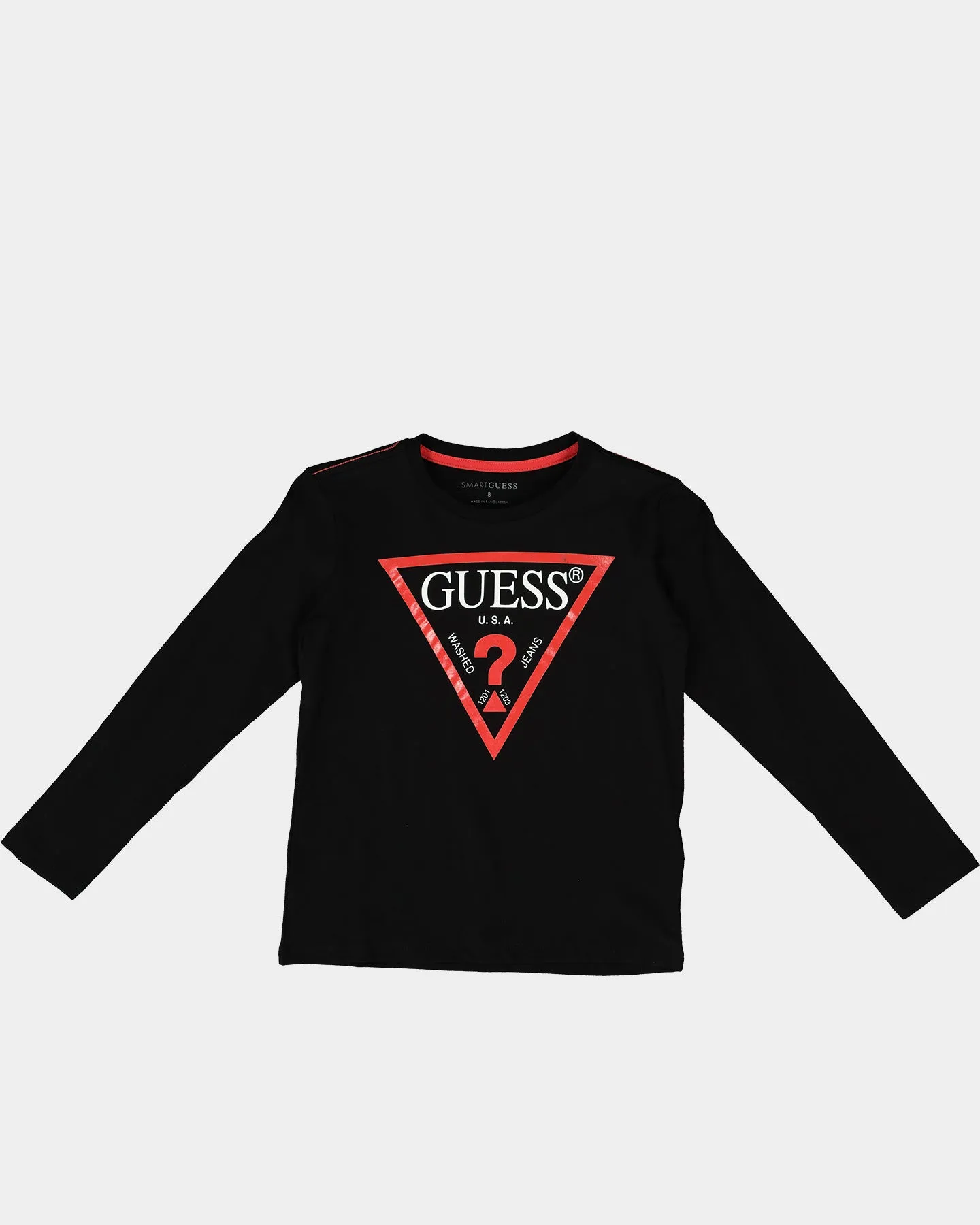 Guess Mainline Kid's Core Long Sleeve T-Shirt Jet Black
