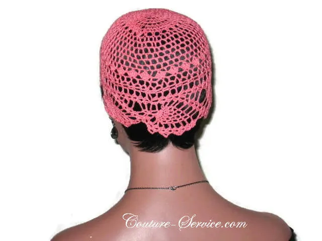 Handmade Coral Pineapple Lace Cloche