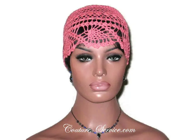 Handmade Coral Pineapple Lace Cloche