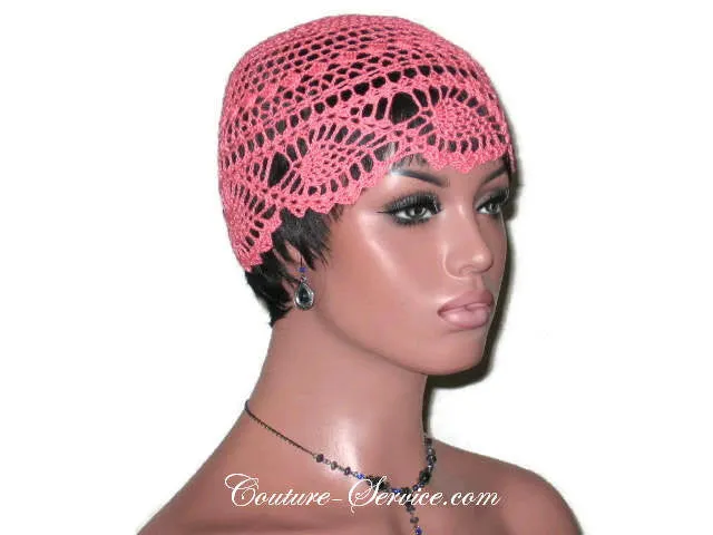 Handmade Coral Pineapple Lace Cloche
