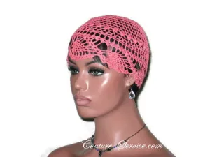 Handmade Coral Pineapple Lace Cloche