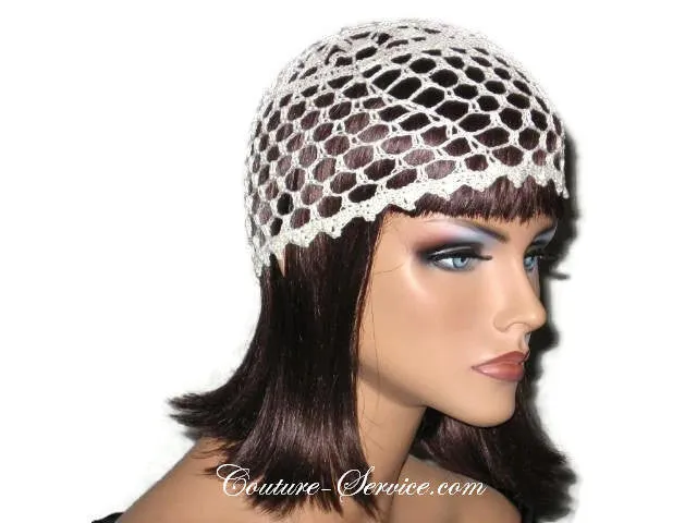 Handmade Picot Edge Lace Cloche, Coral
