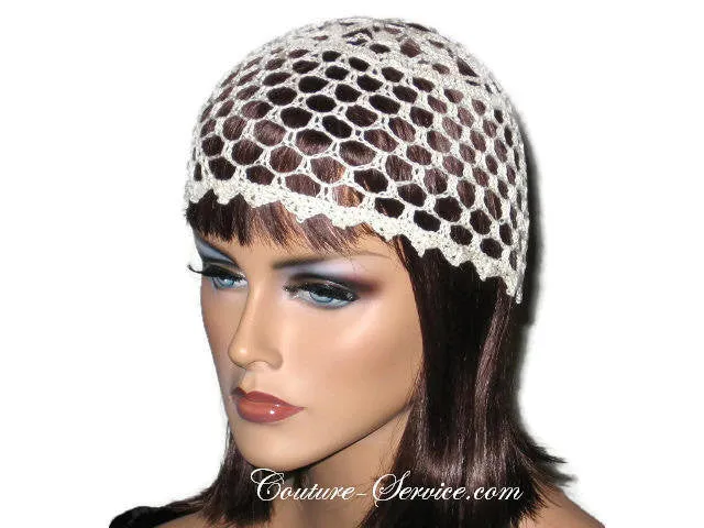 Handmade Picot Edge Lace Cloche, Coral