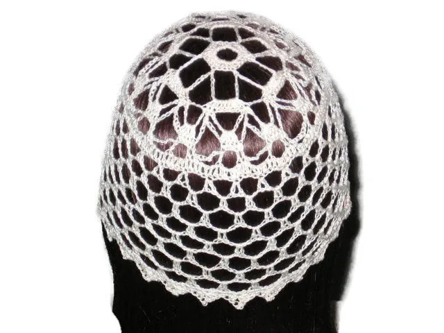 Handmade Picot Edge Lace Cloche, Coral