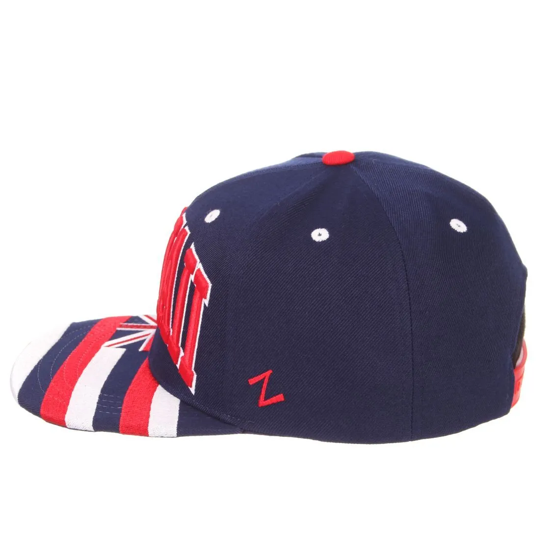 Hawaii State Flag USA Zephyr "Super Star World" Snapback Flat Bill Hat Cap