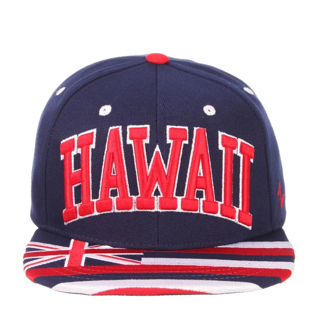 Hawaii State Flag USA Zephyr "Super Star World" Snapback Flat Bill Hat Cap