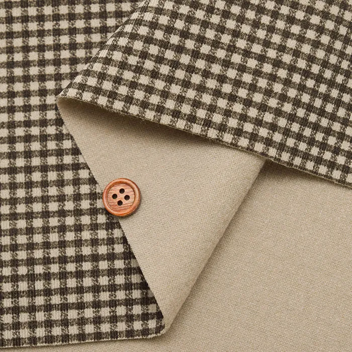 Heat Performer(Warm fleece lining) Fabric - Mini Check