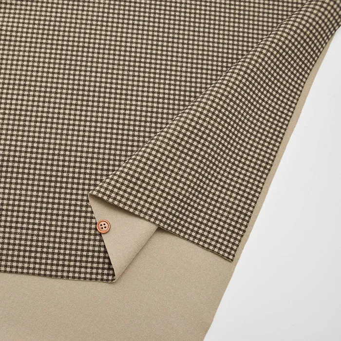 Heat Performer(Warm fleece lining) Fabric - Mini Check