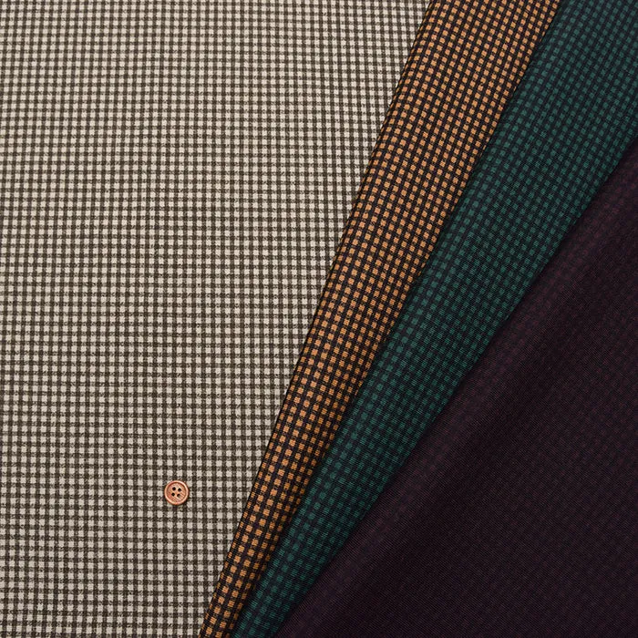 Heat Performer(Warm fleece lining) Fabric - Mini Check