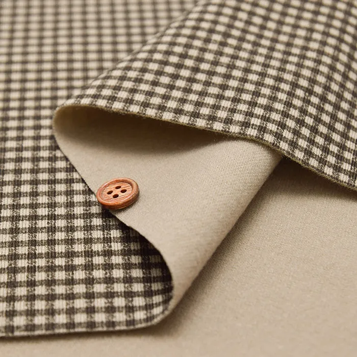 Heat Performer(Warm fleece lining) Fabric - Mini Check