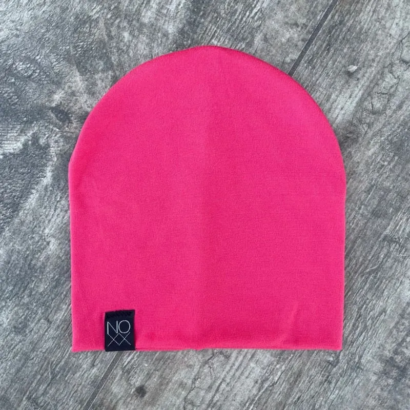 Hot Coral | Brushed Jersey Knit Beanie