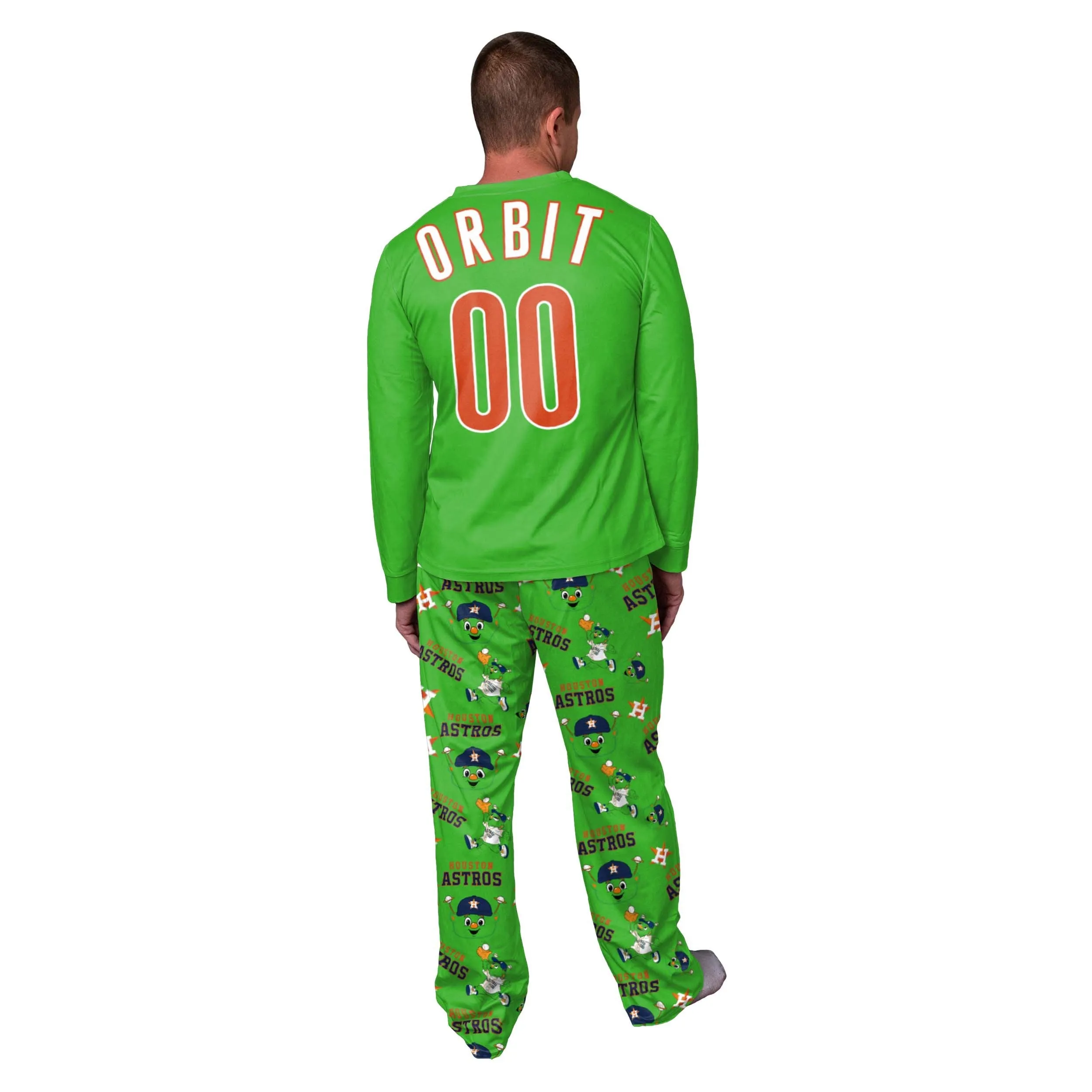 Houston Astros MLB Mens Orbit Mascot Pajamas