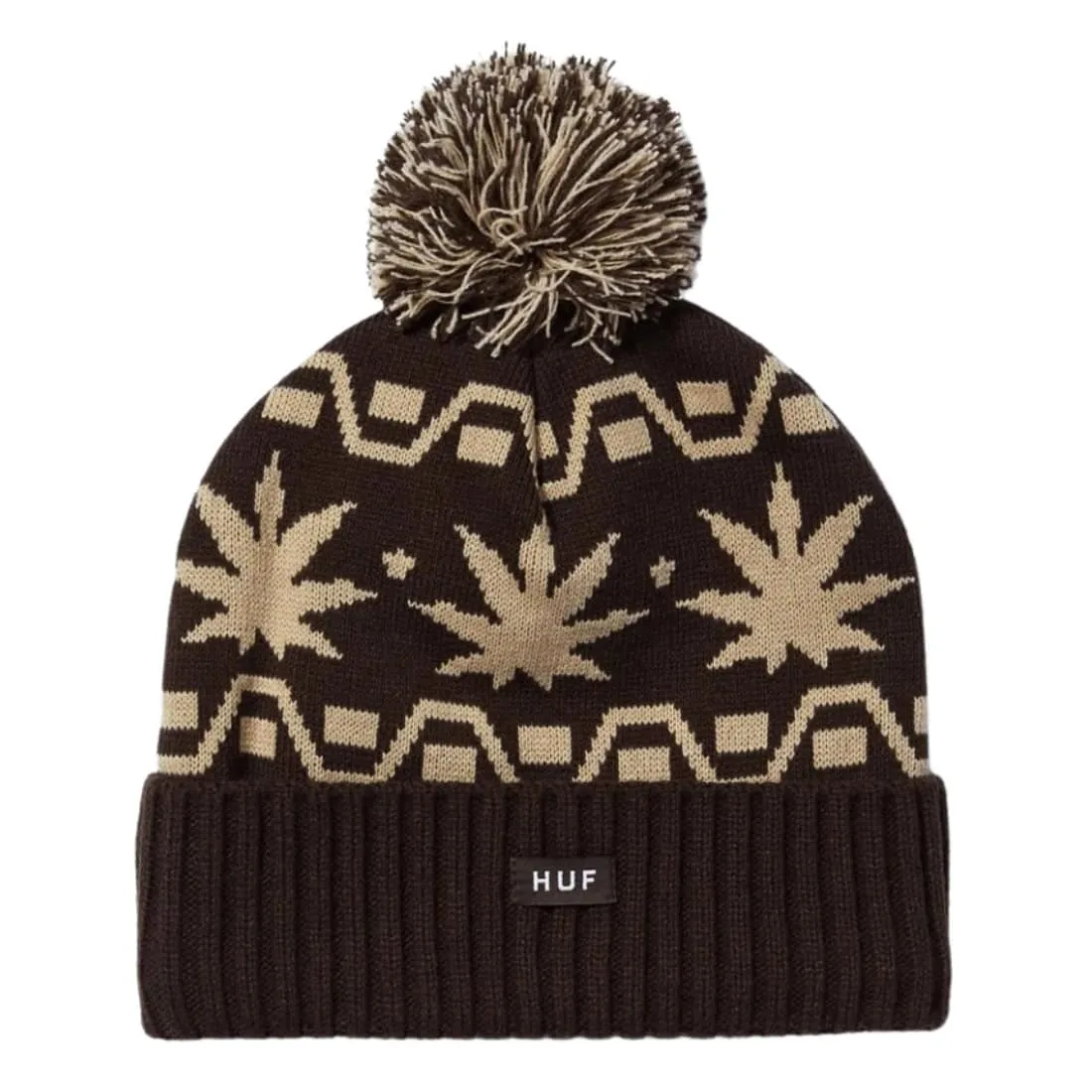 Huf Apres Cuff Pom Beanie - Brown