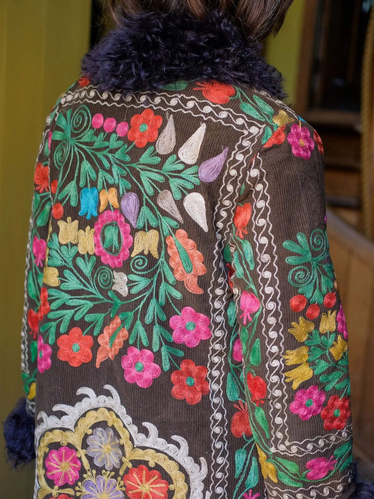Indira Coat - M | Print/Brown