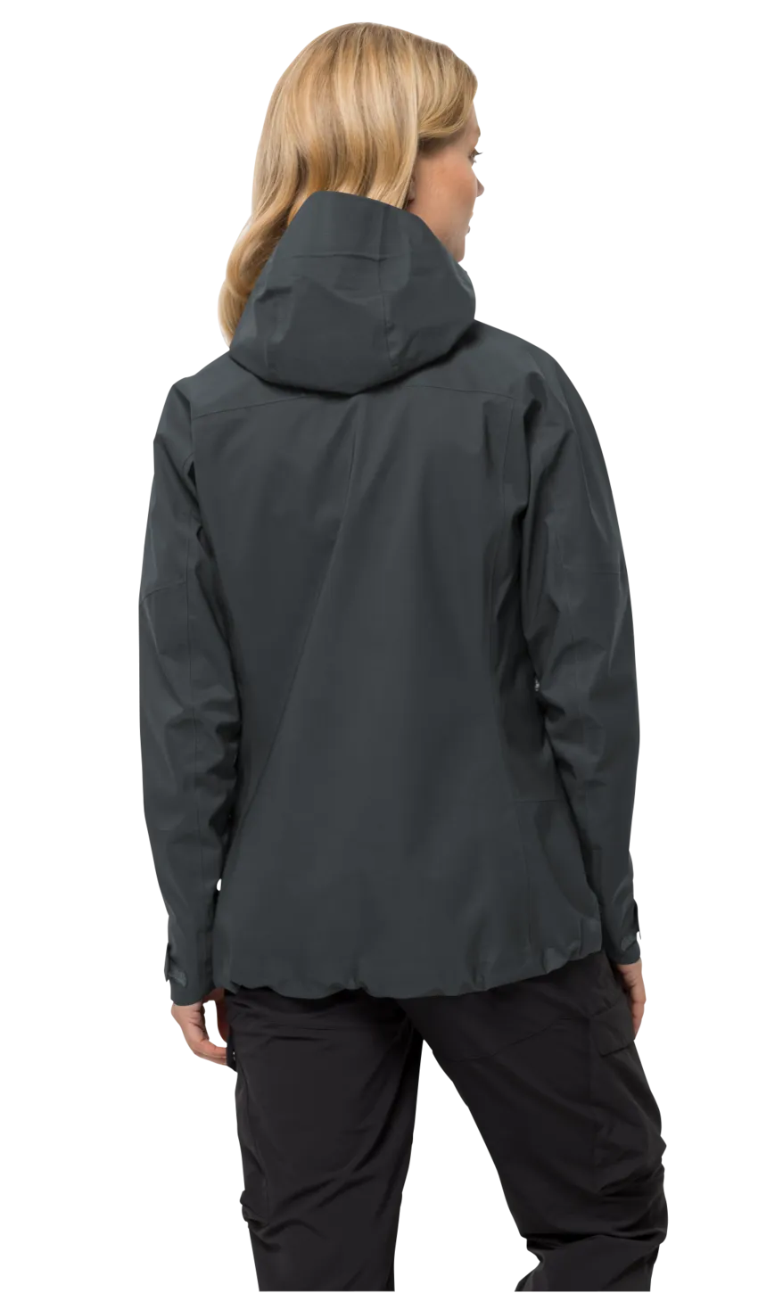Jack Wolfskin Women&#x27;s Kammweg 3-Layer Jacket Phantom | Buy Jack Wolfskin Women&#x27;s Kammweg 3-Layer Jacket Phantom here | Outnorth