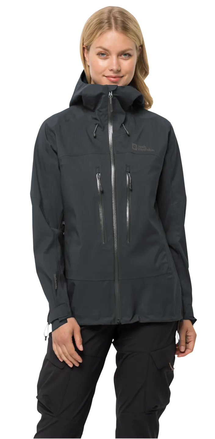 Jack Wolfskin Women&#x27;s Kammweg 3-Layer Jacket Phantom | Buy Jack Wolfskin Women&#x27;s Kammweg 3-Layer Jacket Phantom here | Outnorth
