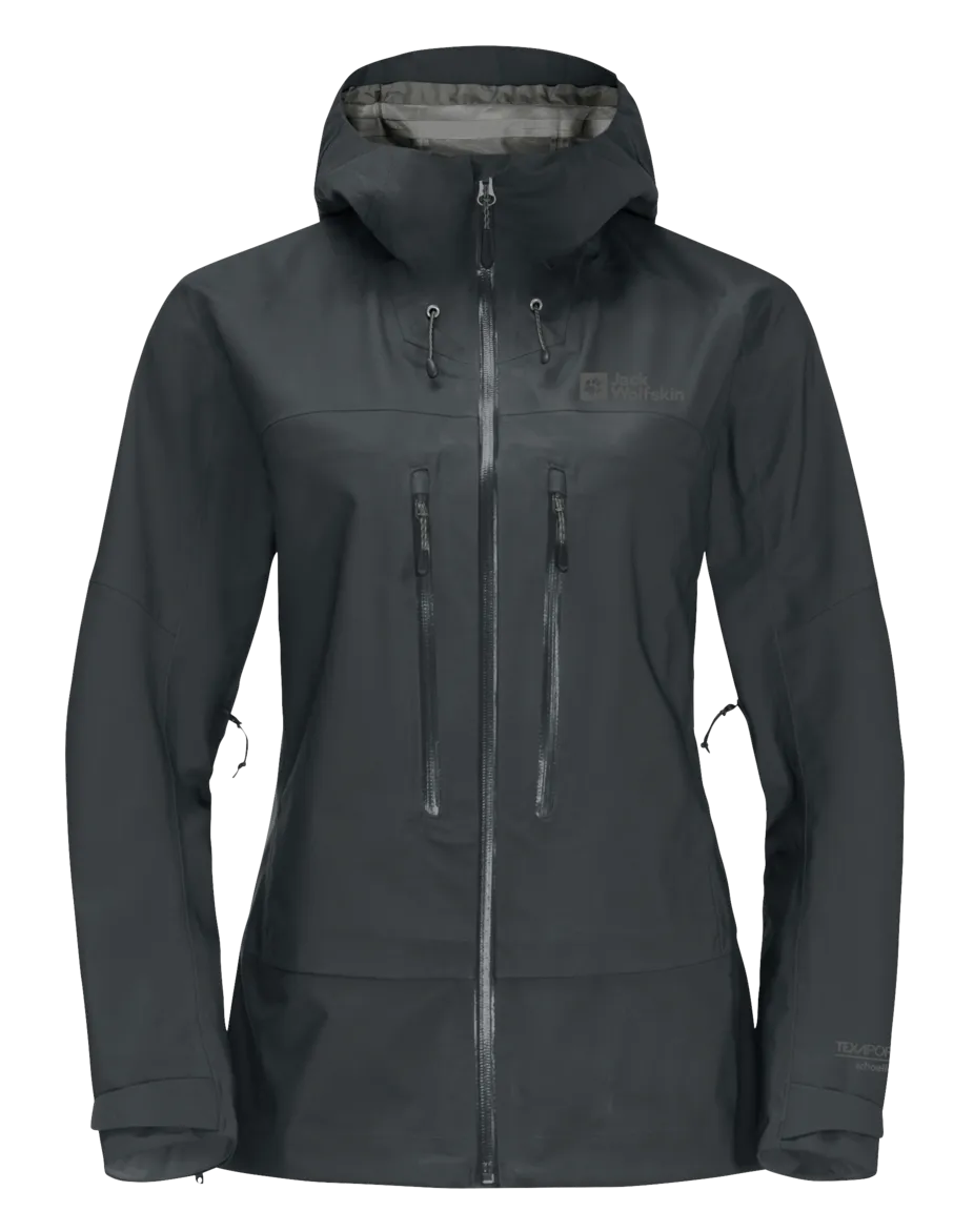 Jack Wolfskin Women&#x27;s Kammweg 3-Layer Jacket Phantom | Buy Jack Wolfskin Women&#x27;s Kammweg 3-Layer Jacket Phantom here | Outnorth