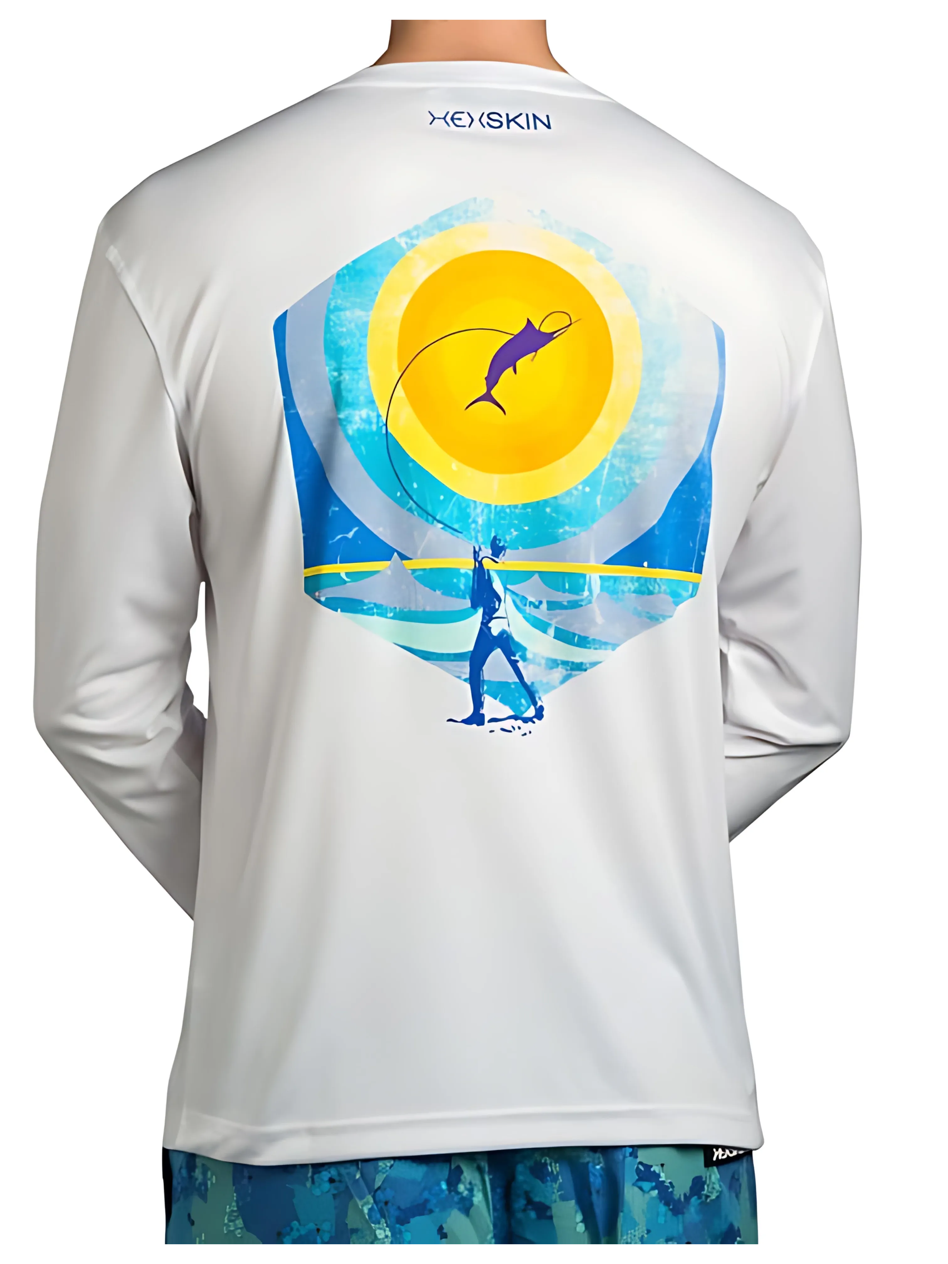 Jumping Marlin Lightweight Long Sleeve UPF 50  Fishing T-Shirt
